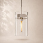 Ravina Clear Glass Pendant 8"