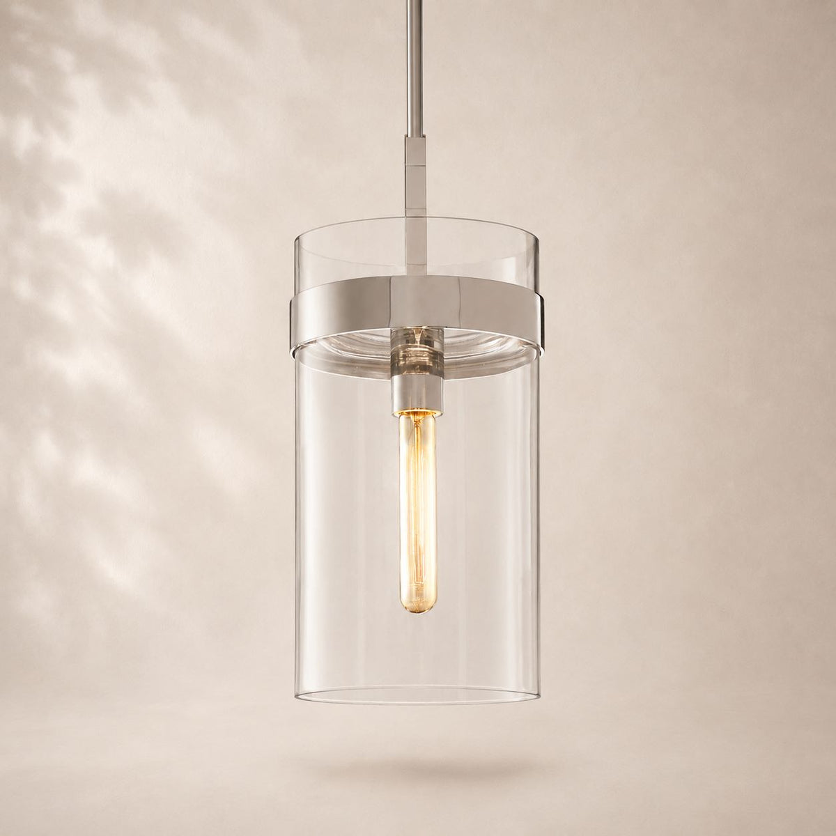 Ravina Clear Glass Pendant 8"