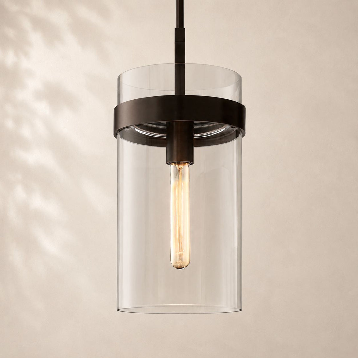 Ravina Clear Glass Pendant 8"