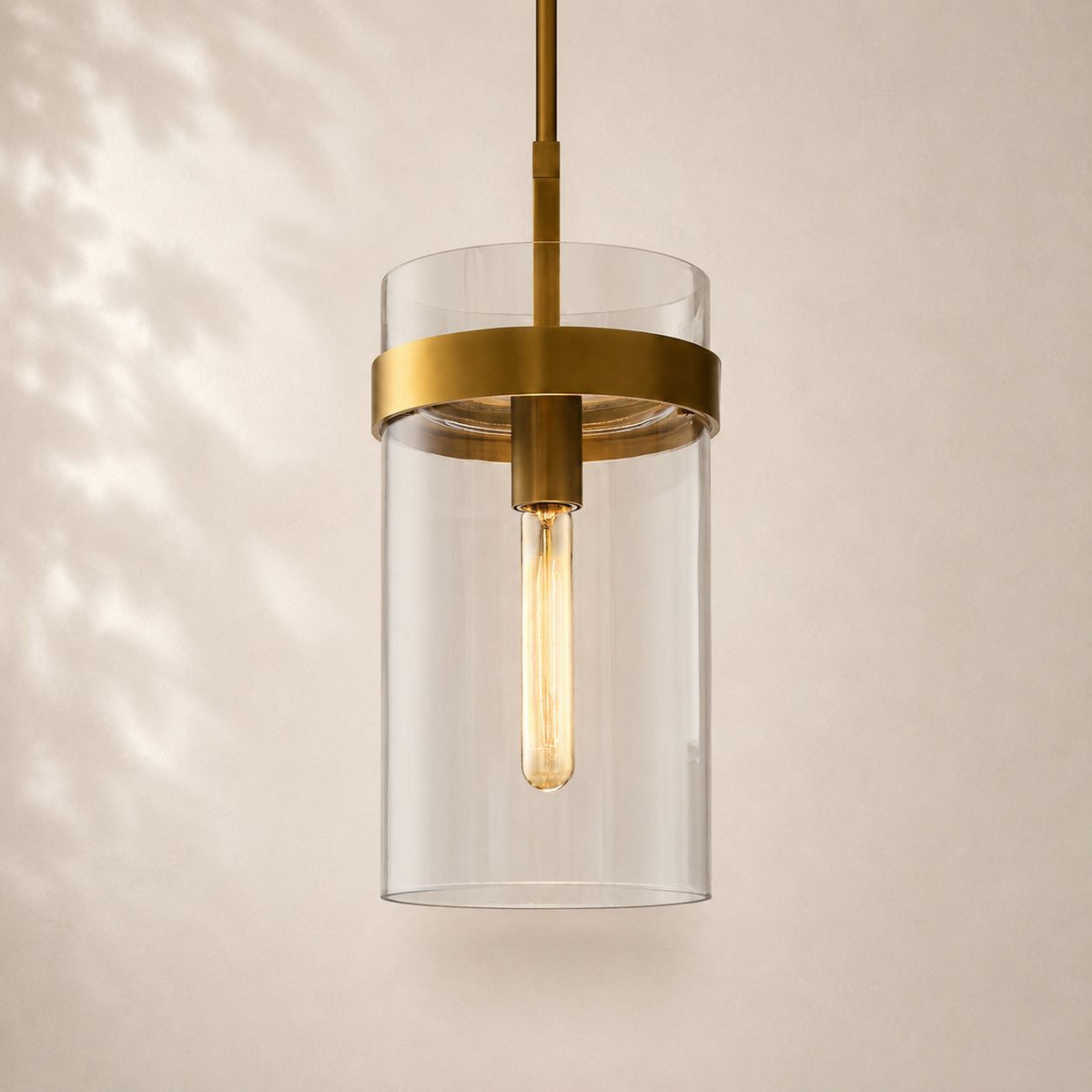Ravina Clear Glass Pendant 8"