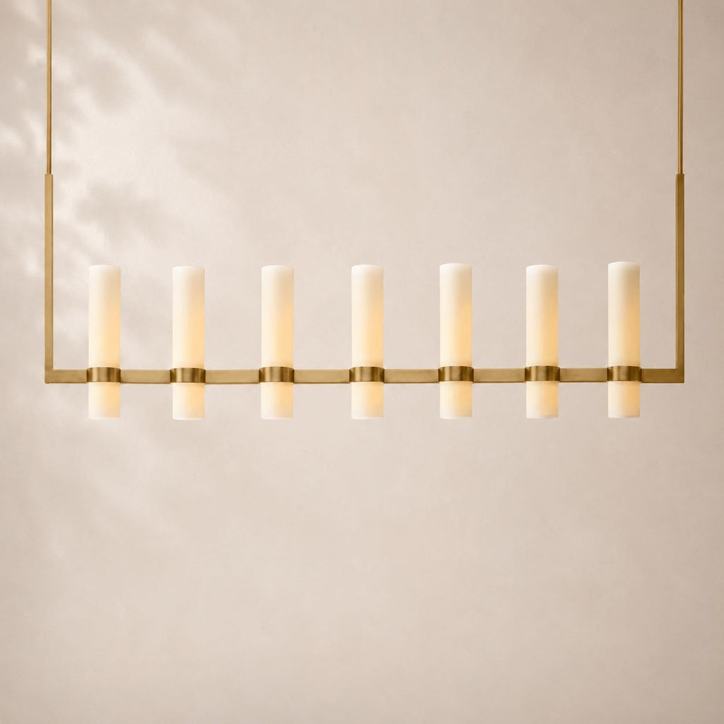 Ravina Linear Milk Chandelier 54"