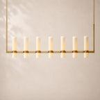 Ravina Linear Milk Chandelier 54"