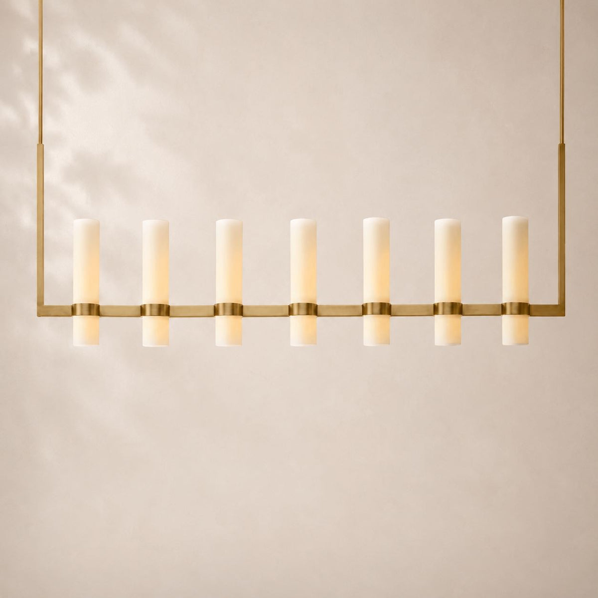 Ravina Linear Milk Chandelier 54"