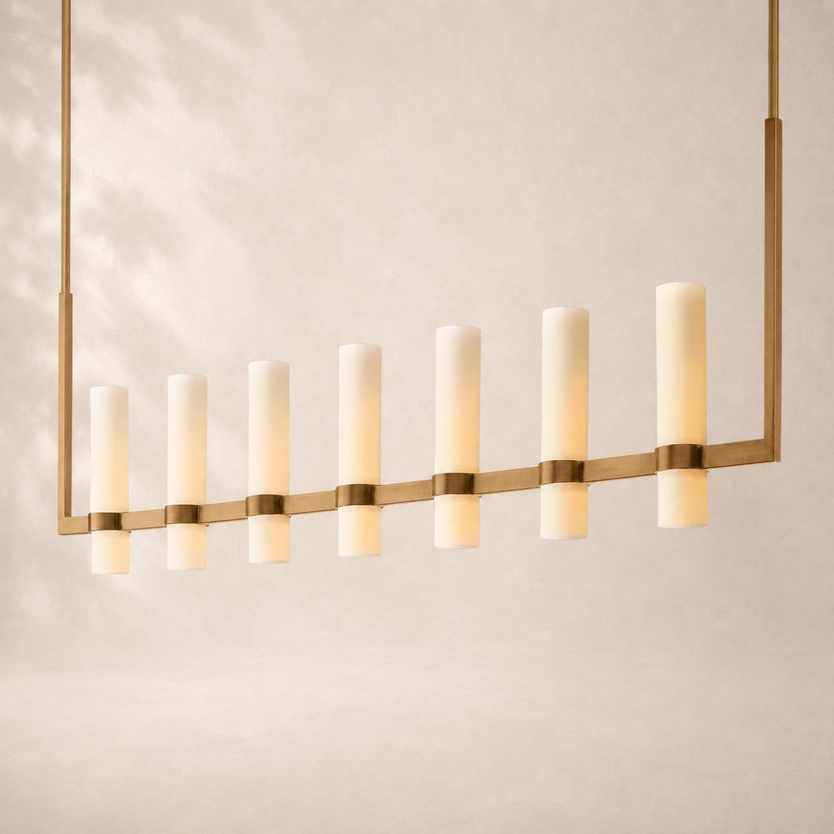Ravina Linear Milk Chandelier 54"