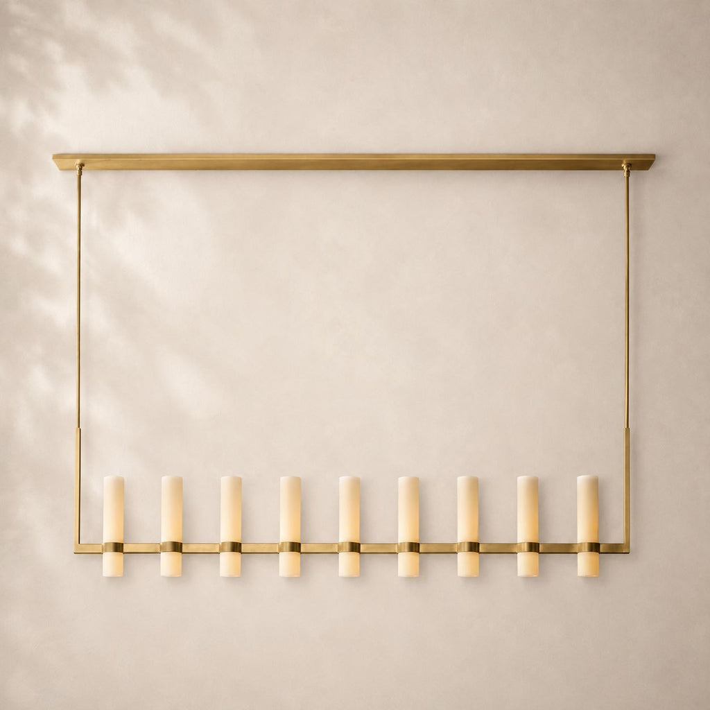 Ravina Linear Milk Chandelier 71"