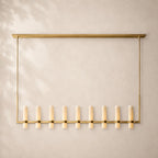 Ravina Linear Milk Chandelier 71"