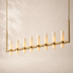 Ravina Linear Milk Chandelier 71"