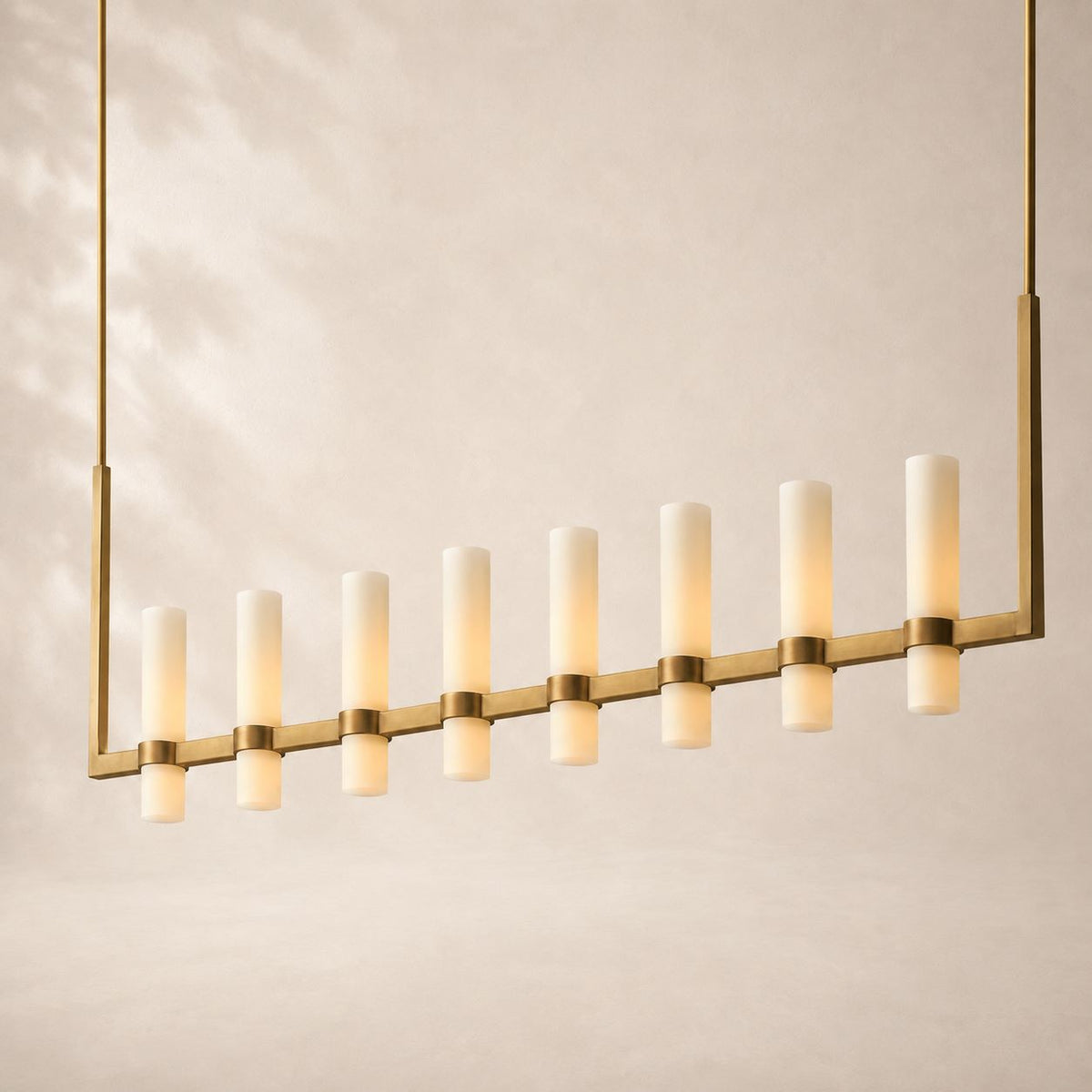 Ravina Linear Milk Chandelier 71"