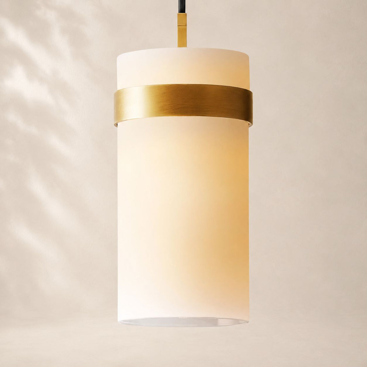 Ravina Milk Glass Cord Pendant 5"