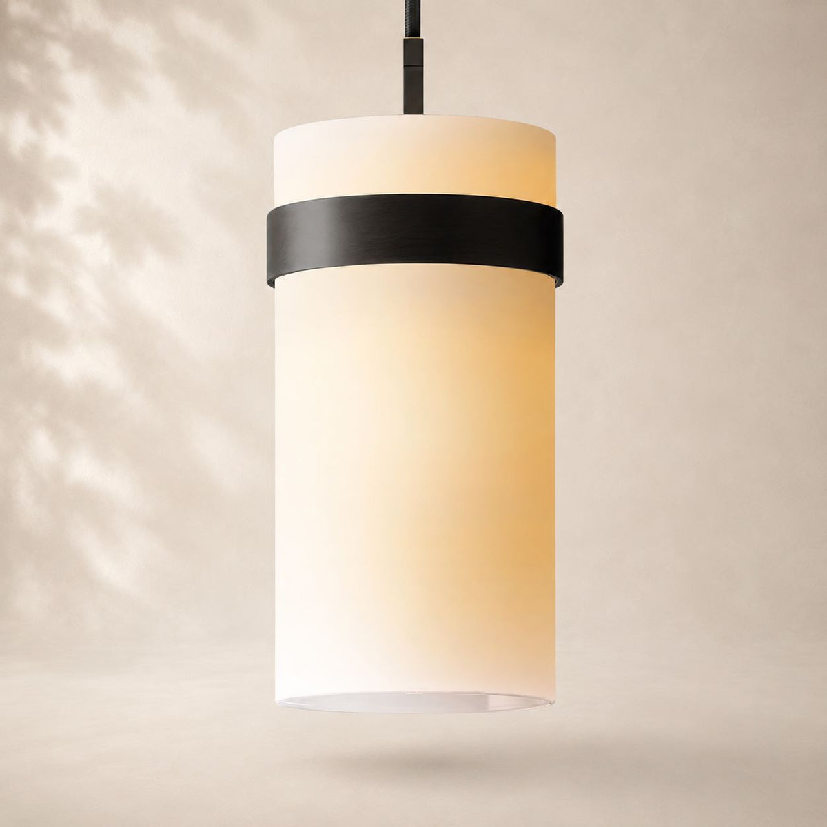 Ravina Milk Glass Cord Pendant 5"