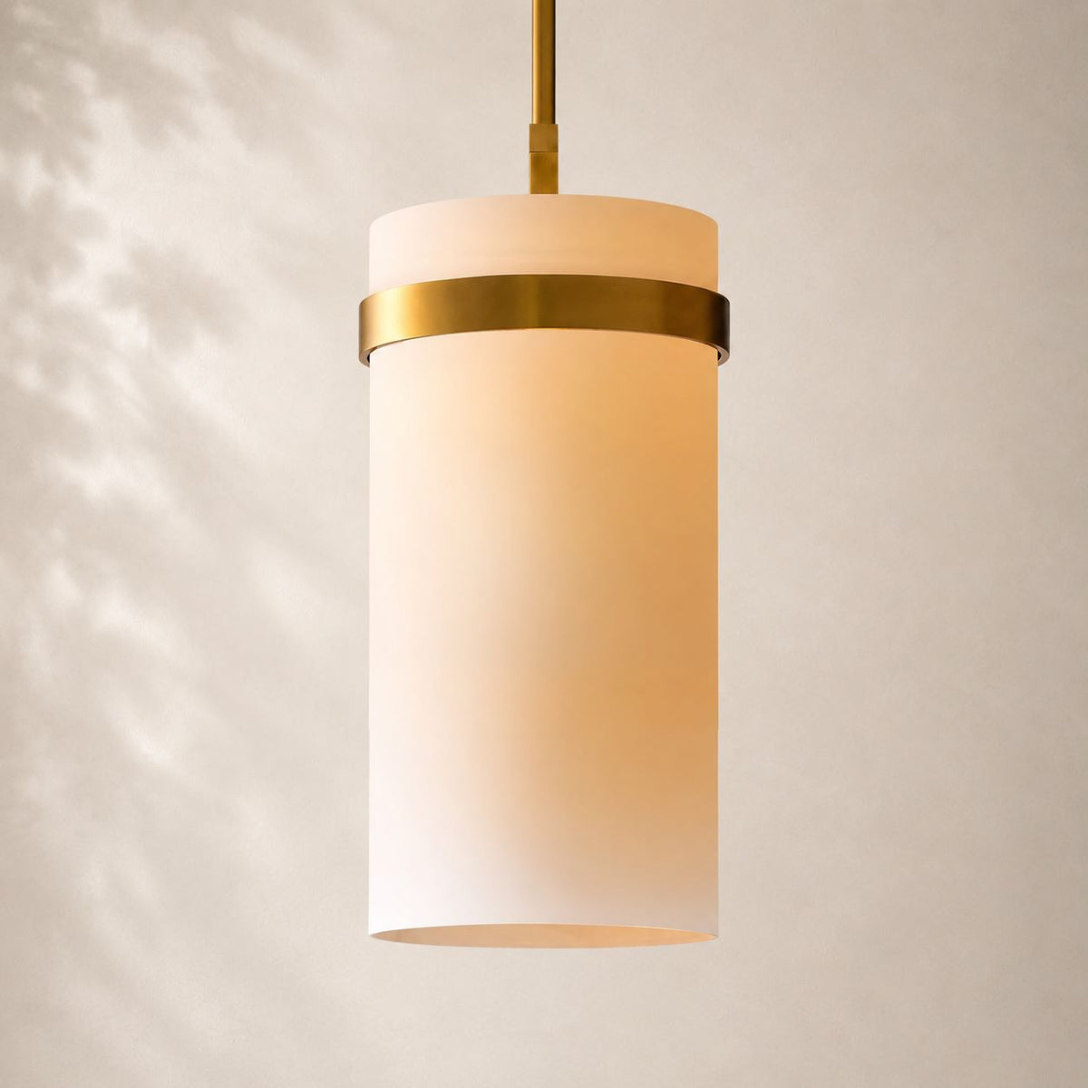 Ravina Milk Glass Pendant 10"