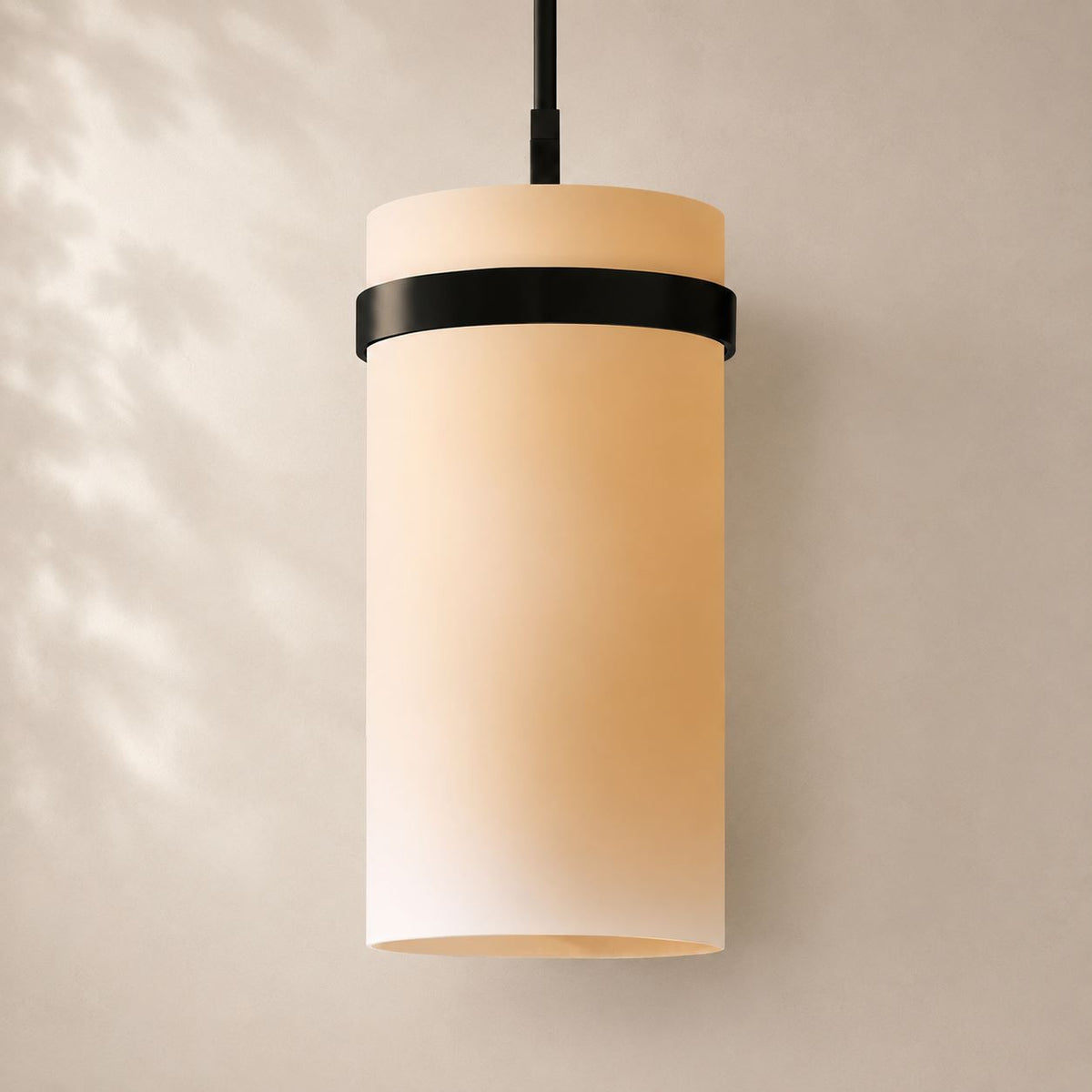 Ravina Milk Glass Pendant 10"