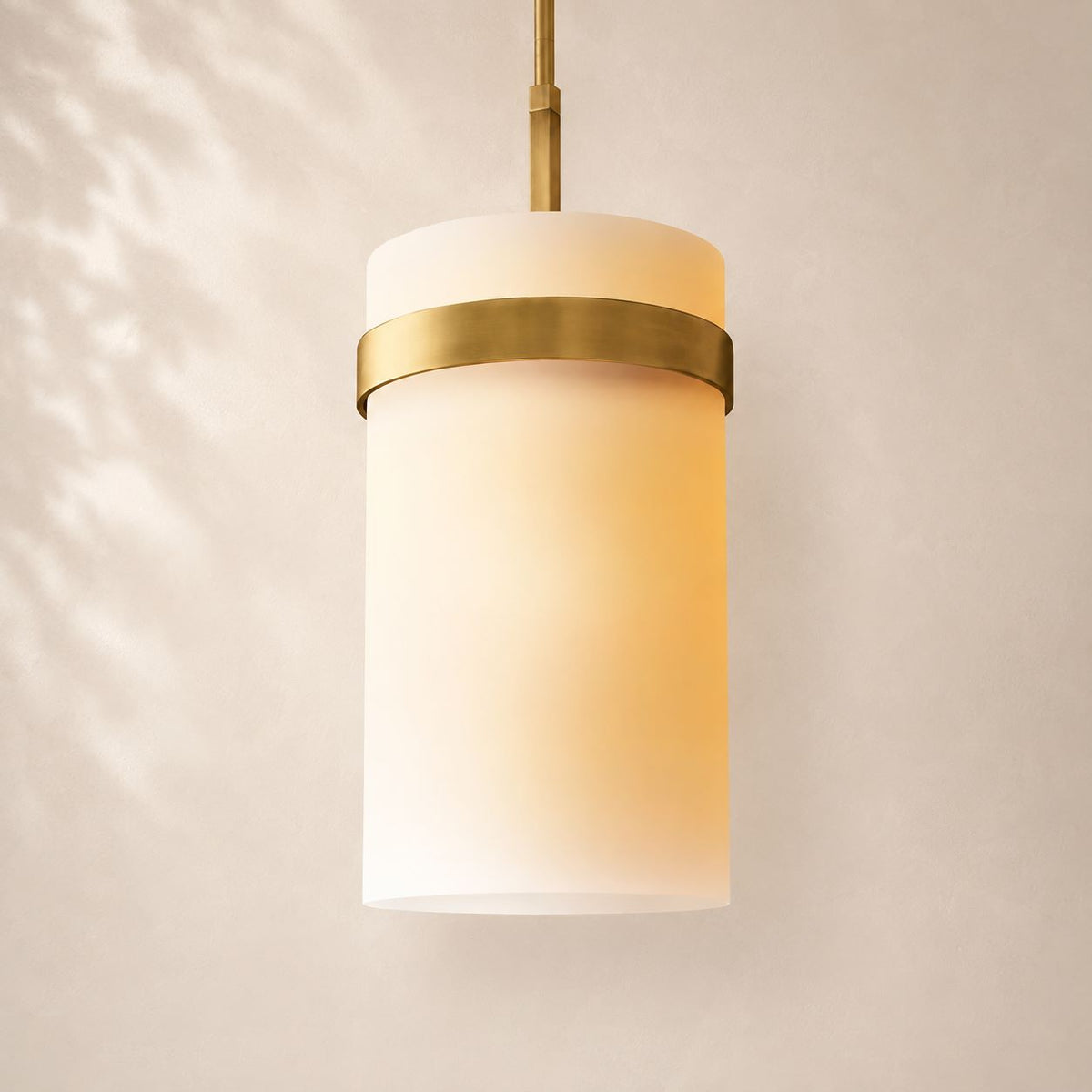 Ravina Milk Glass Pendant 12"