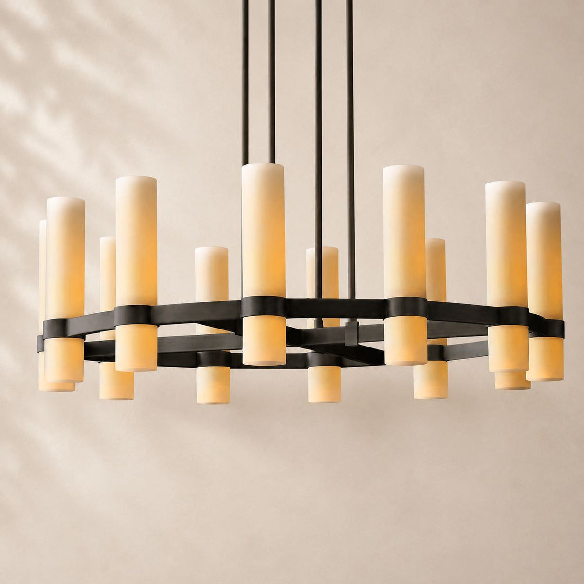 Ravina Round Milk Chandelier 36"