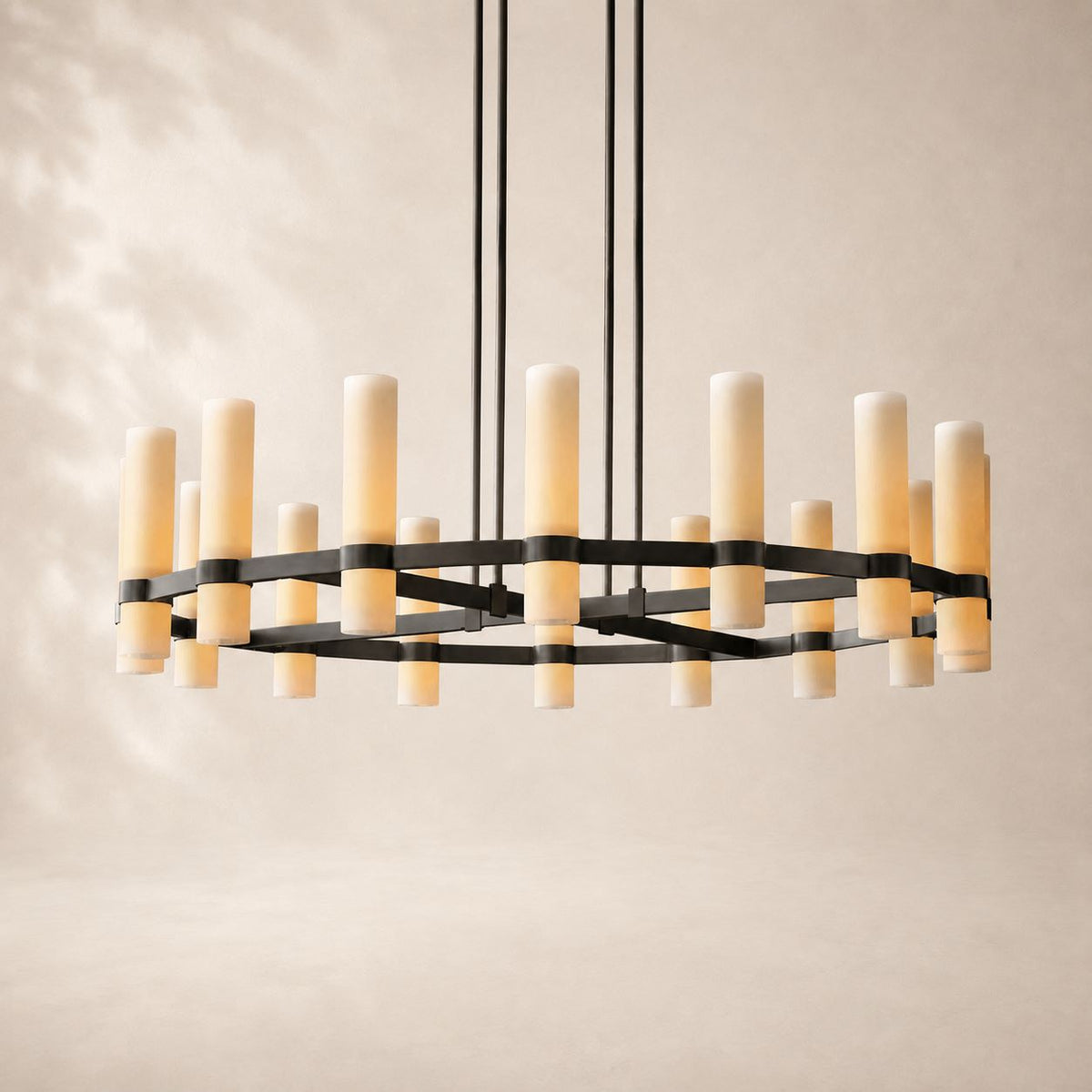 Ravina Round Milk Chandelier 60"