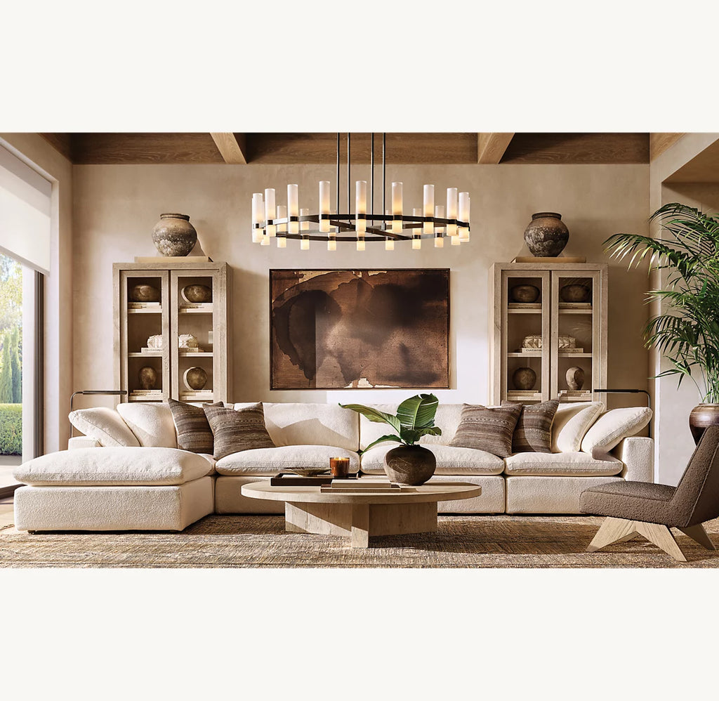 Ravina Round Milk Chandelier 60"