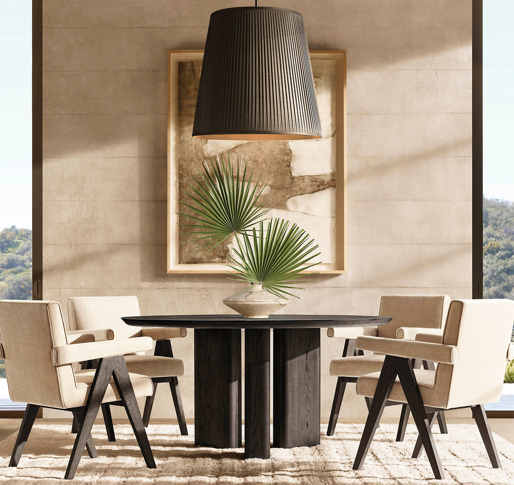 Reeva Pleated Barrel Pendant 25" 30"