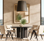 Reeva Pleated Barrel Pendant 25" 30"