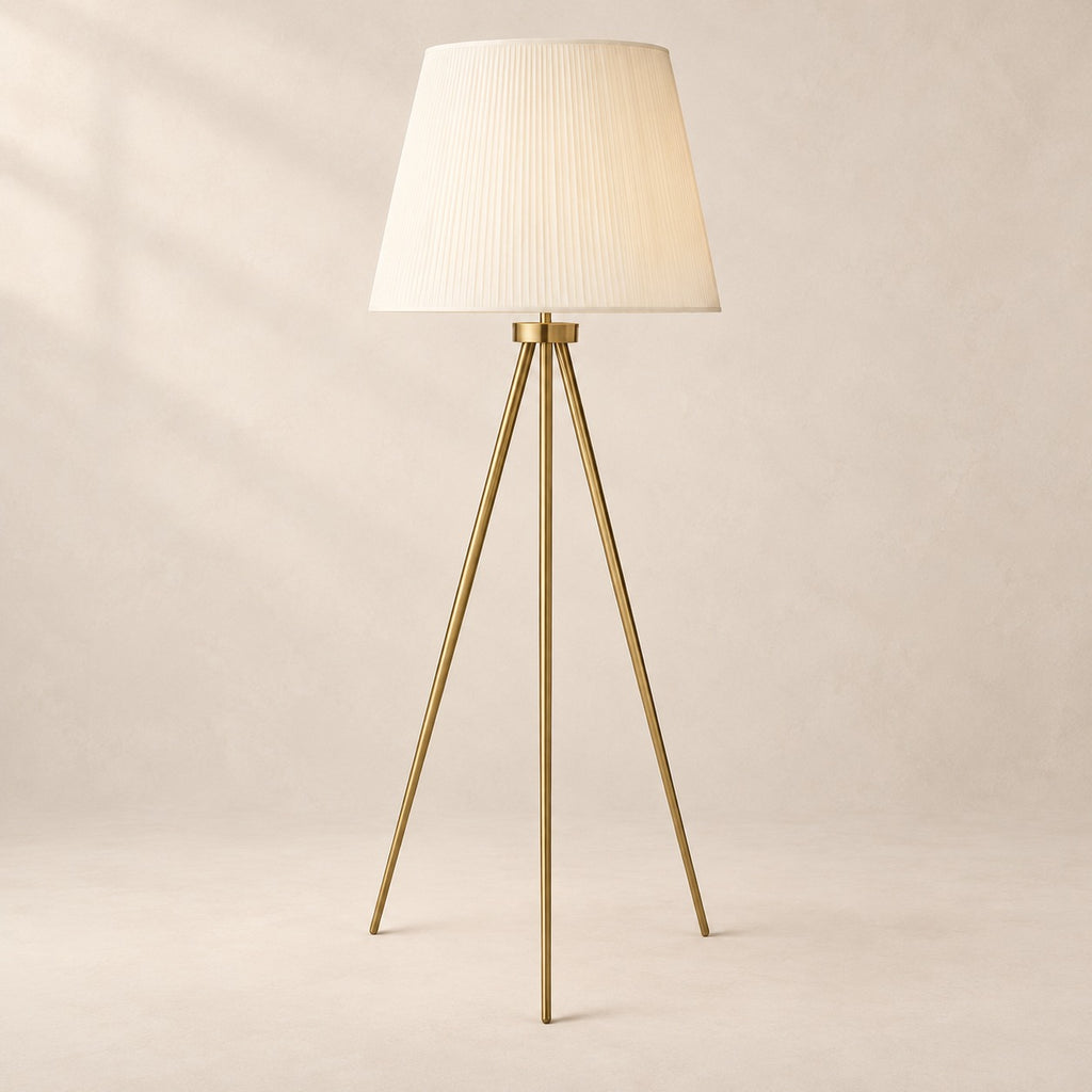 Reeva Pleated Silk Shade Floor Lamp