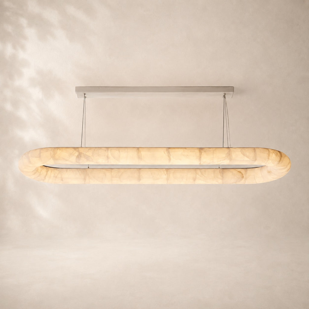 Riveon Lisse Oval Chandelier 74"
