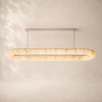Riveon Lisse Oval Chandelier 74"