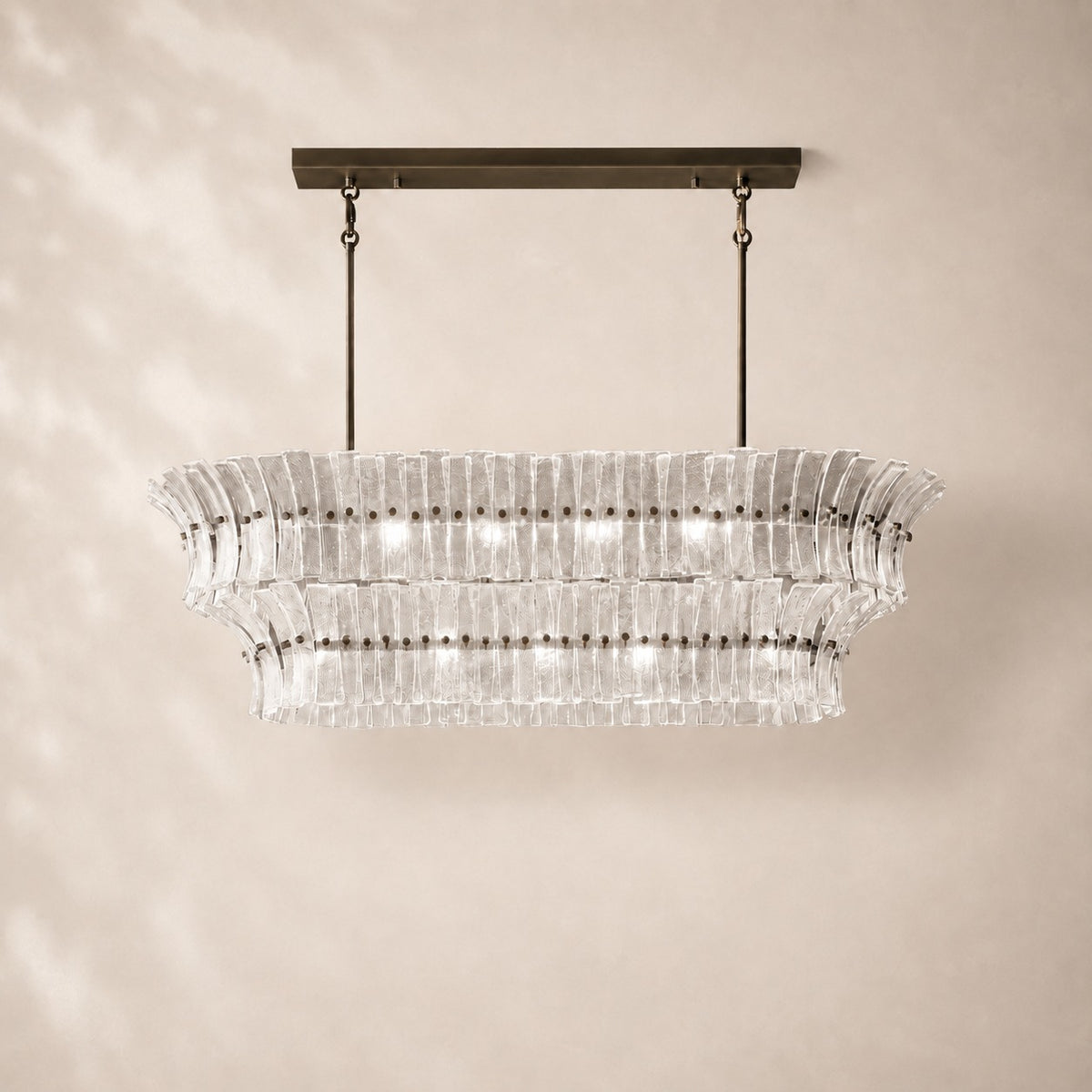 Romessa Glass Linear Chandelier 54"