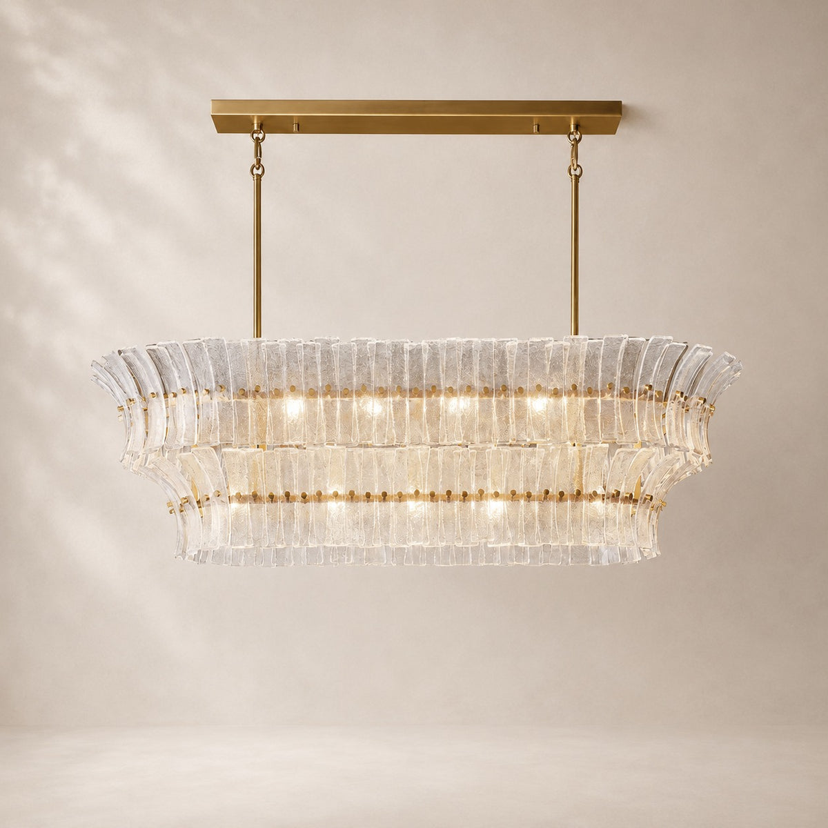 Romessa Glass Linear Chandelier 54"