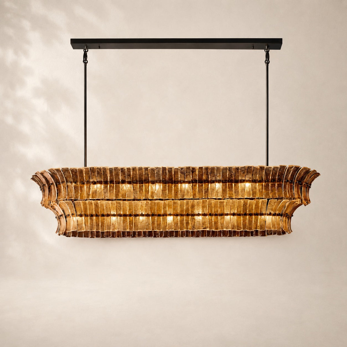 Romessa Glass Linear Chandelier 72"