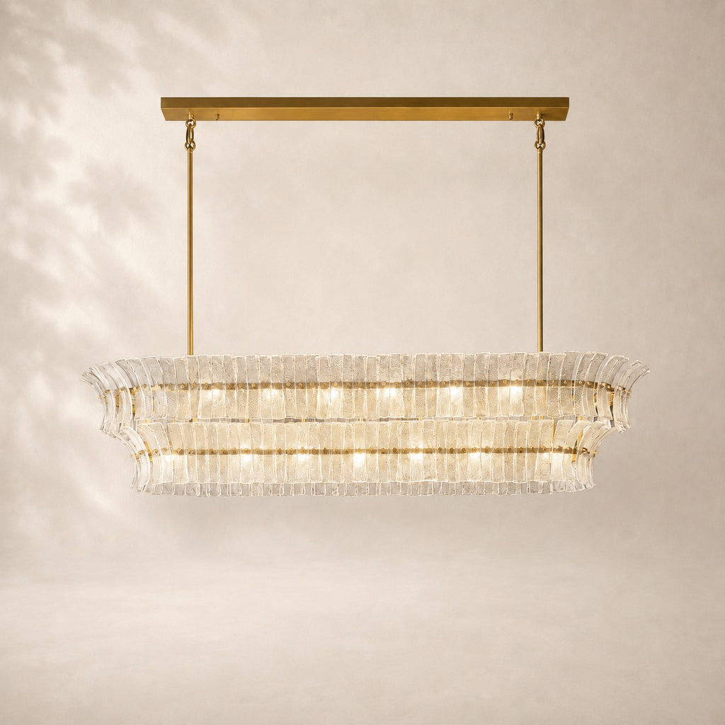 Romessa Glass Linear Chandelier 72"