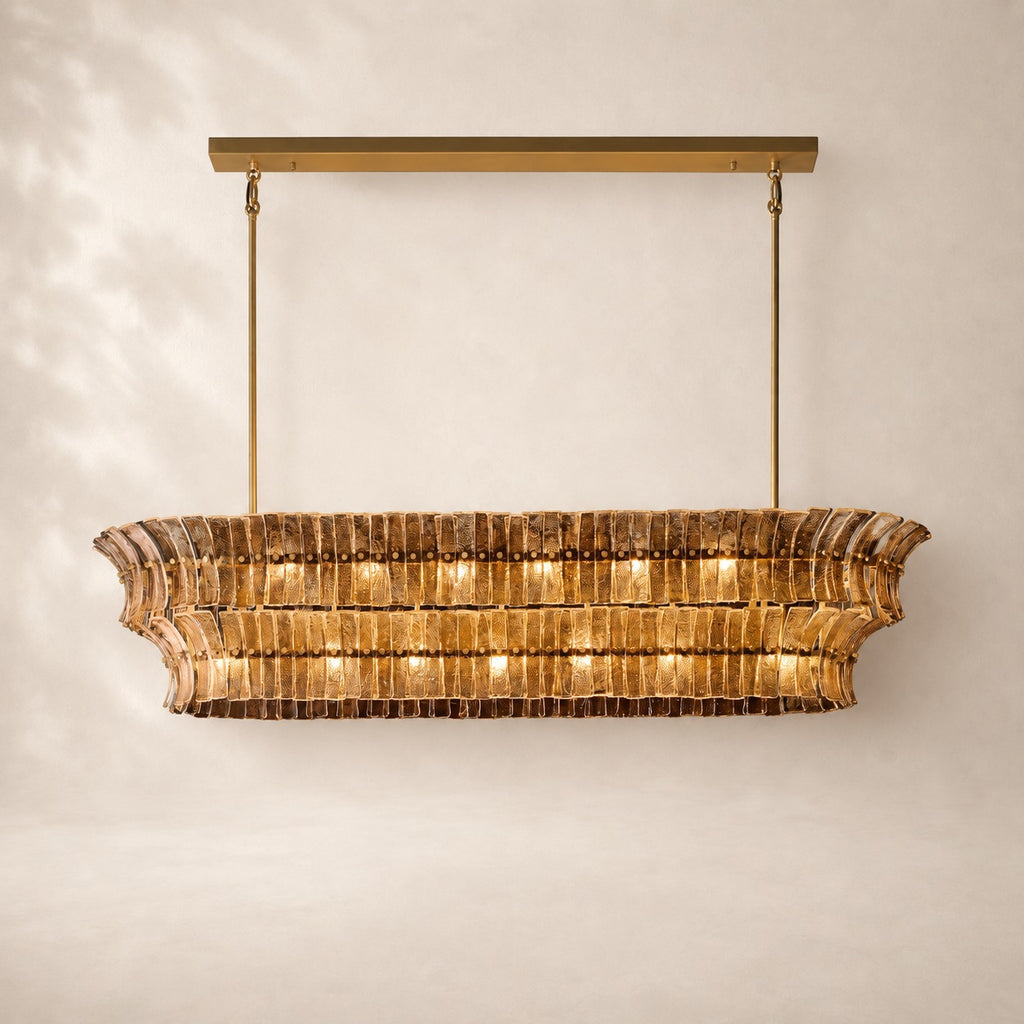 Romessa Glass Linear Chandelier 72"