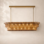 Romessa Glass Linear Chandelier 72"