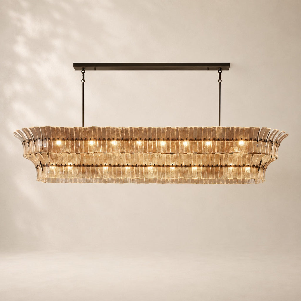 Romessa Glass Linear Chandelier 90"