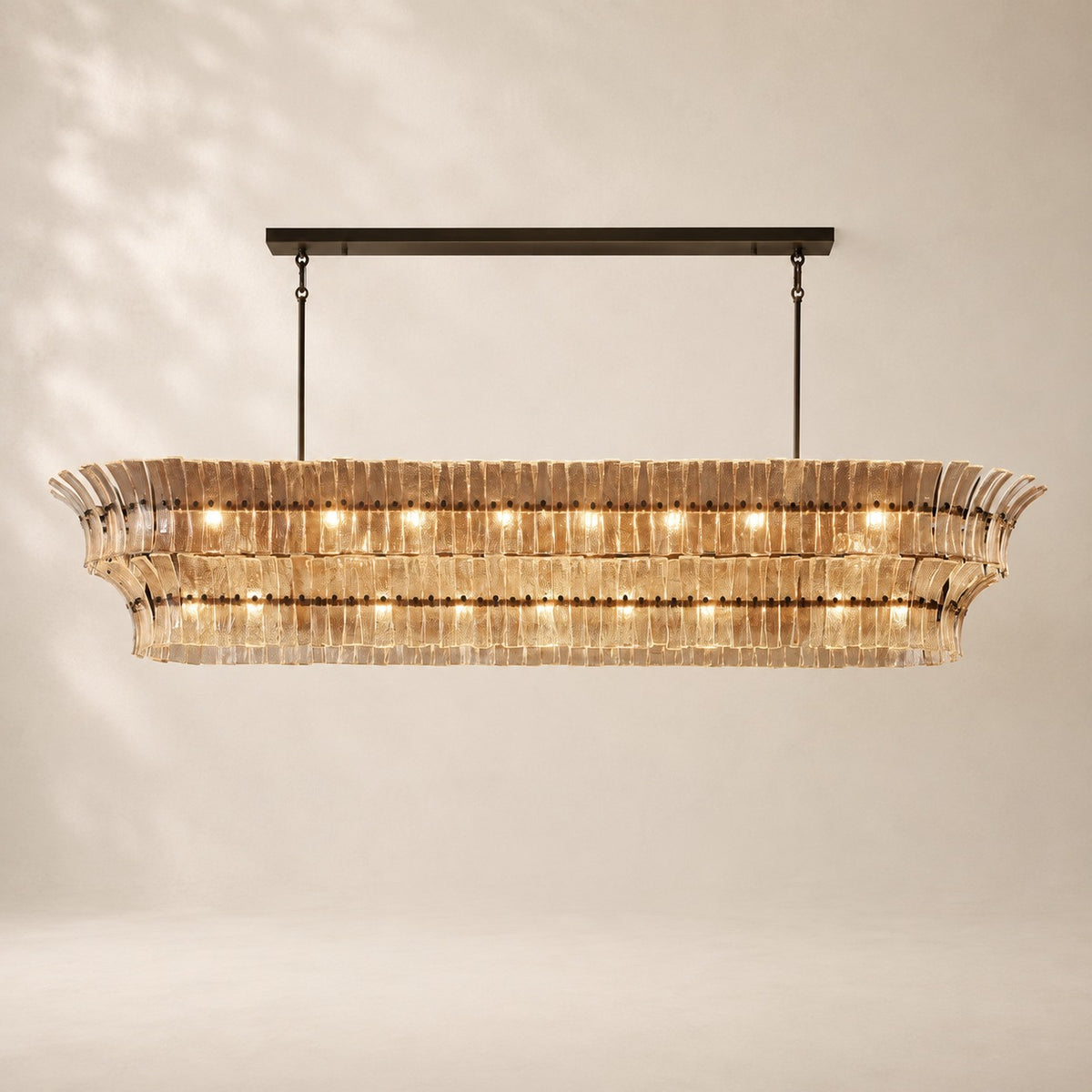 Romessa Glass Linear Chandelier 90"