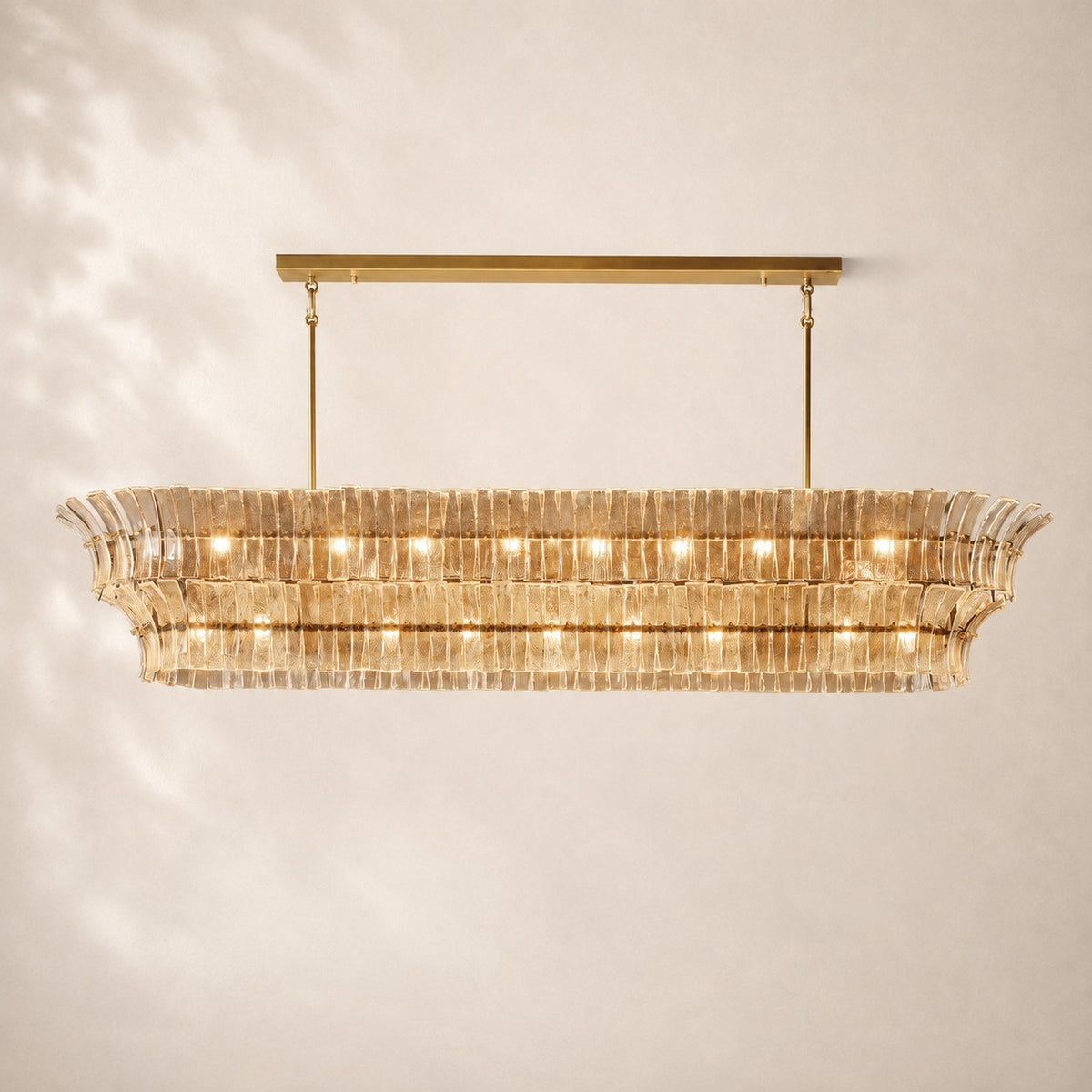 Romessa Glass Linear Chandelier 90"