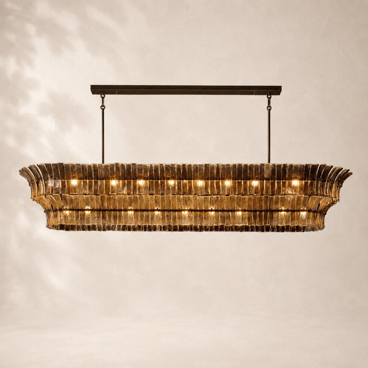 Romessa Glass Linear Chandelier 90"