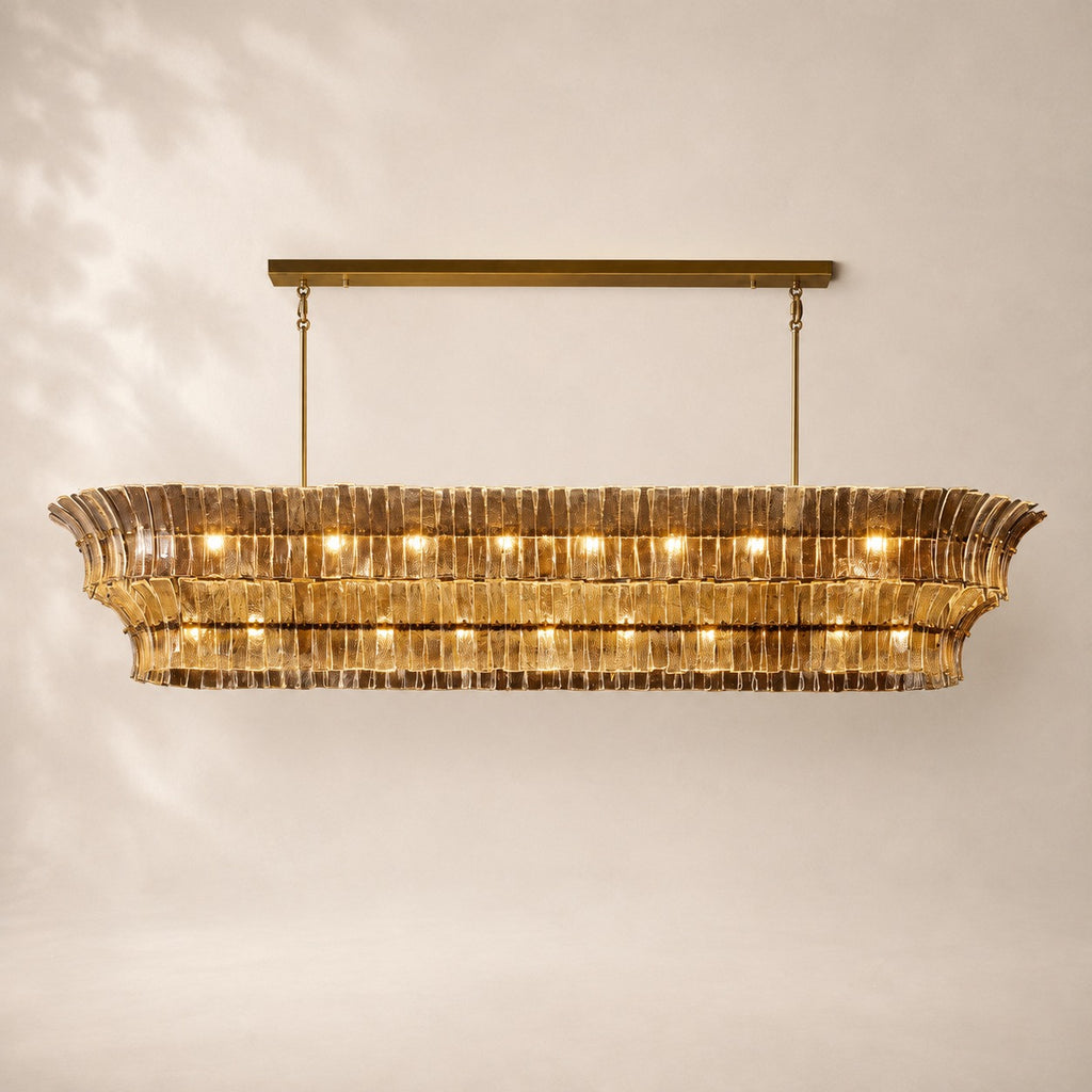 Romessa Glass Linear Chandelier 90"