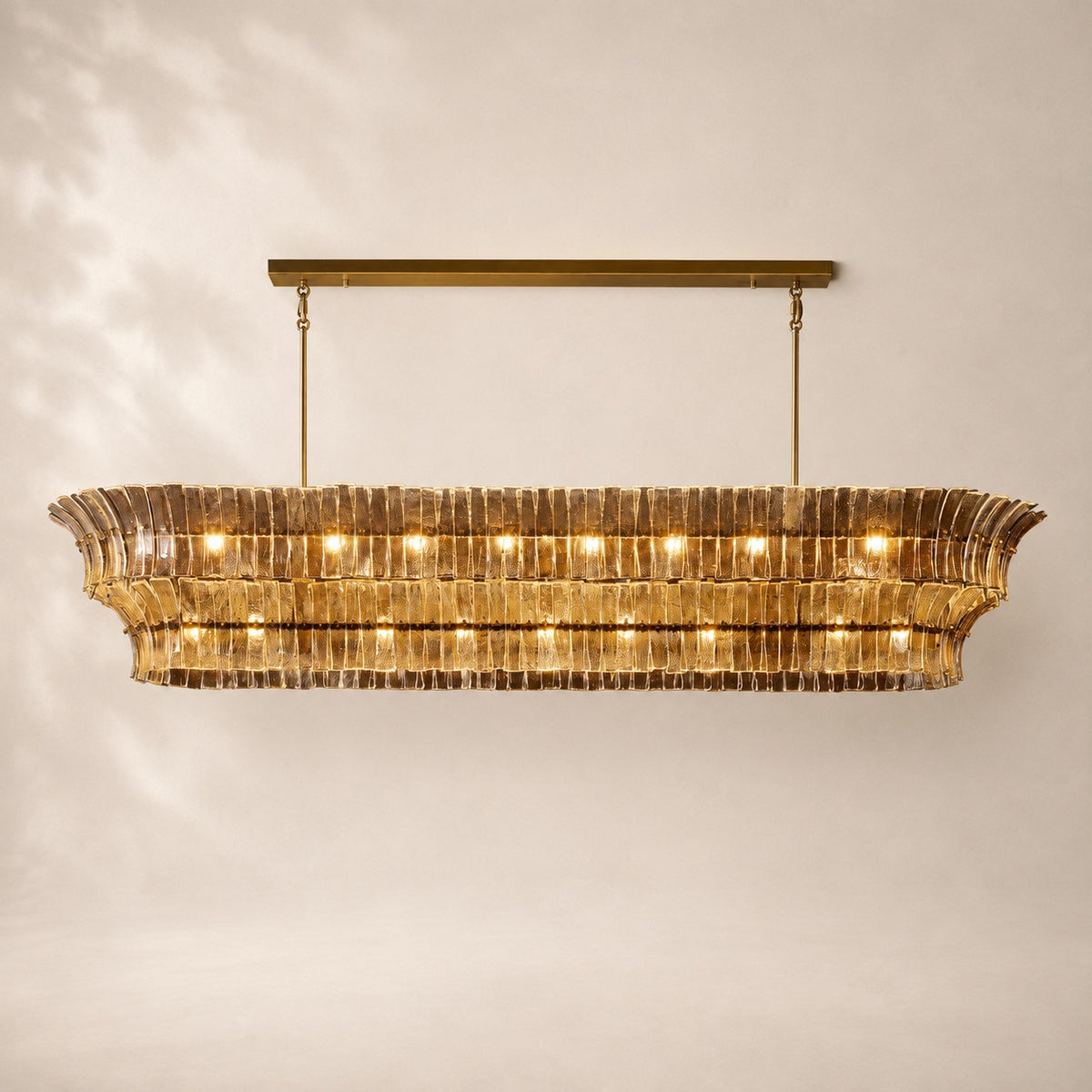 Romessa Glass Linear Chandelier 90"