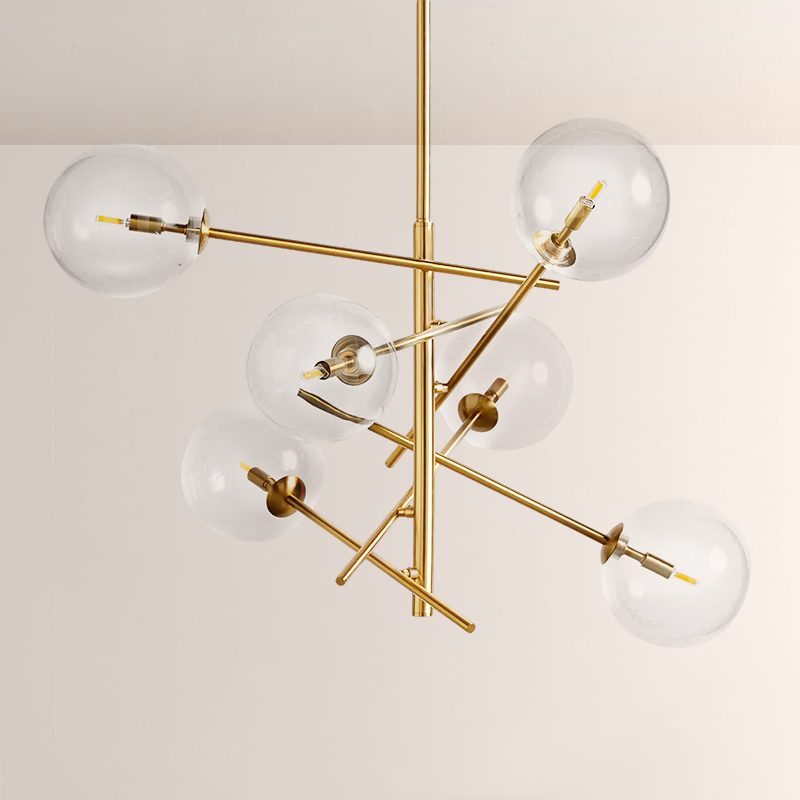 Orbtrail Modern Glass Ball Chandelier