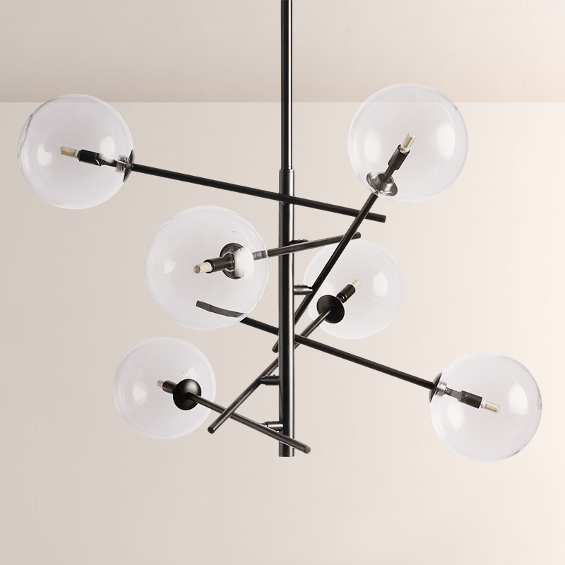 Orbtrail Modern Glass Ball Chandelier