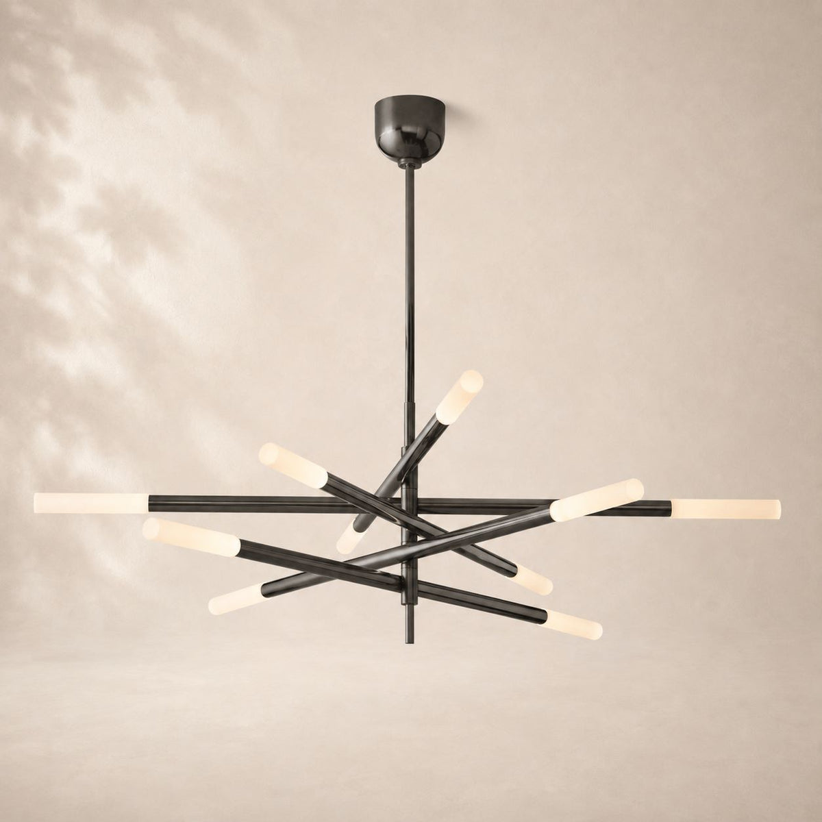 Rouvenza 10-Light Etched Rod Chandelier 50"