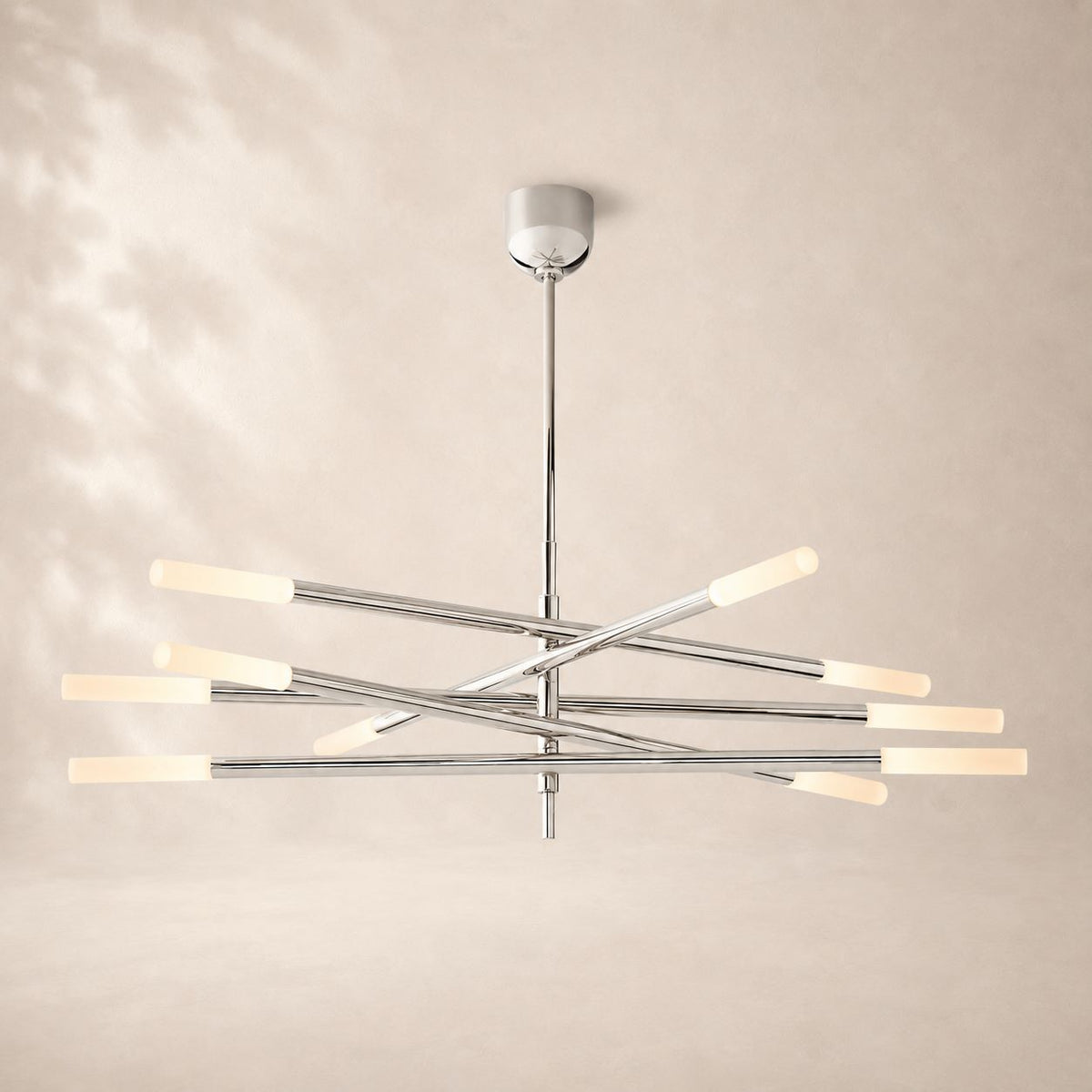 Rouvenza 10-Light Etched Rod Chandelier 50"