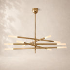 Rouvenza 10-Light Etched Rod Chandelier 50"