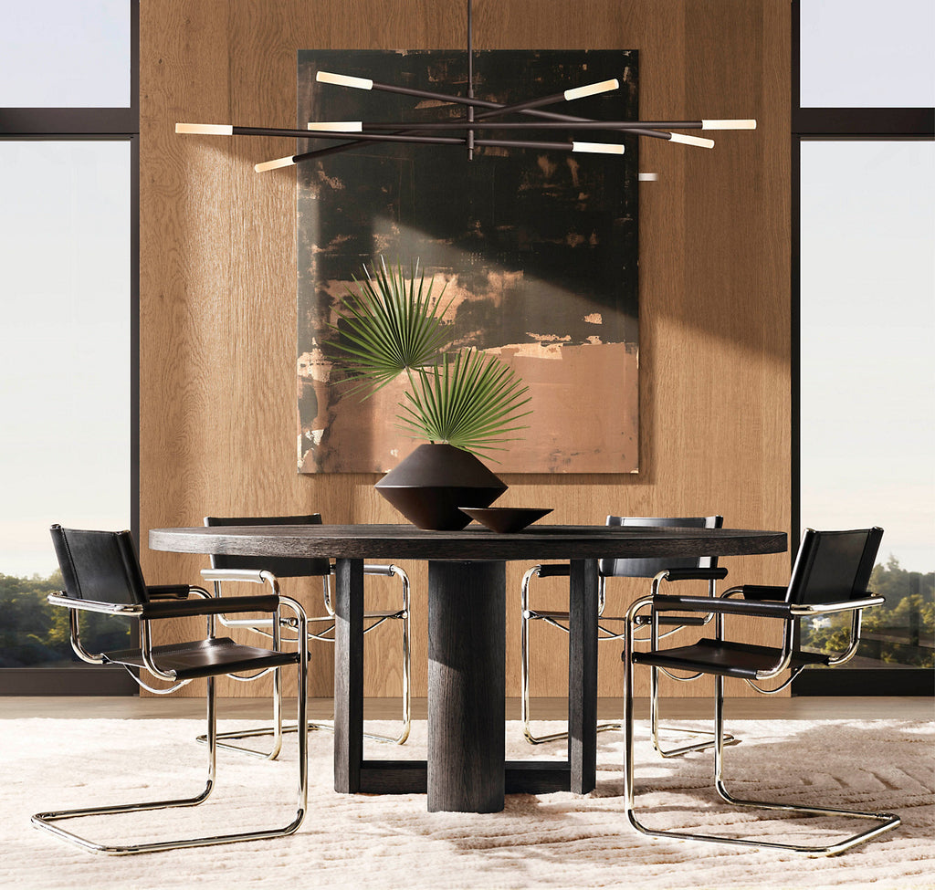 Rouvenza 8-Light Etched Rod Chandelier 80"