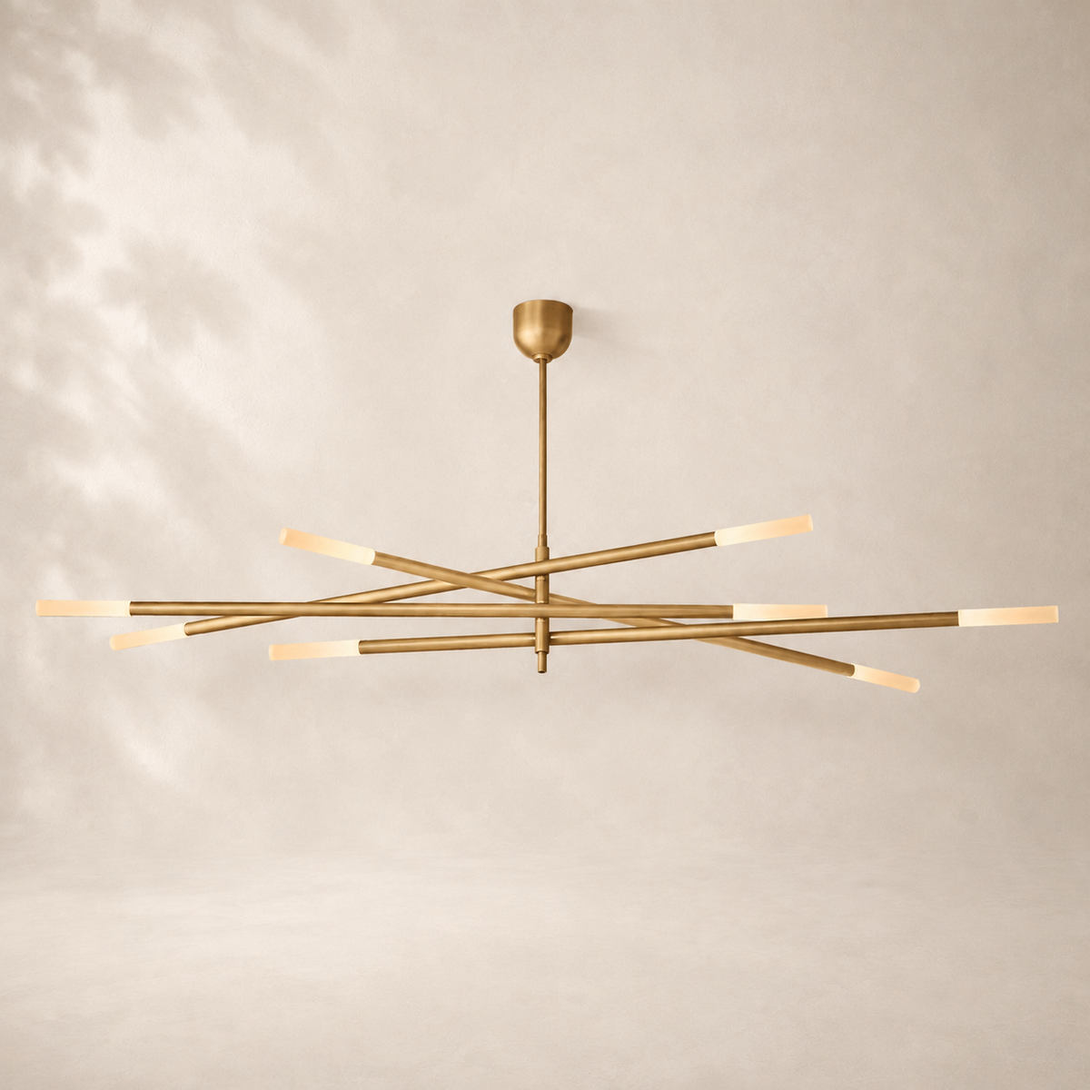 Rouvenza 8-Light Etched Rod Chandelier 80"