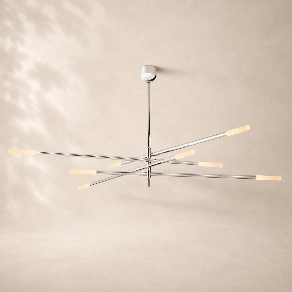 Rouvenza 8-Light Etched Rod Chandelier 80"
