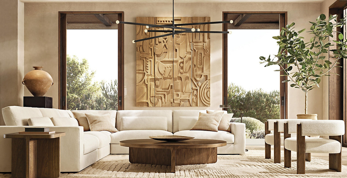 Rouvenza 8-Light Orbit Etched Rod Chandelier 53"
