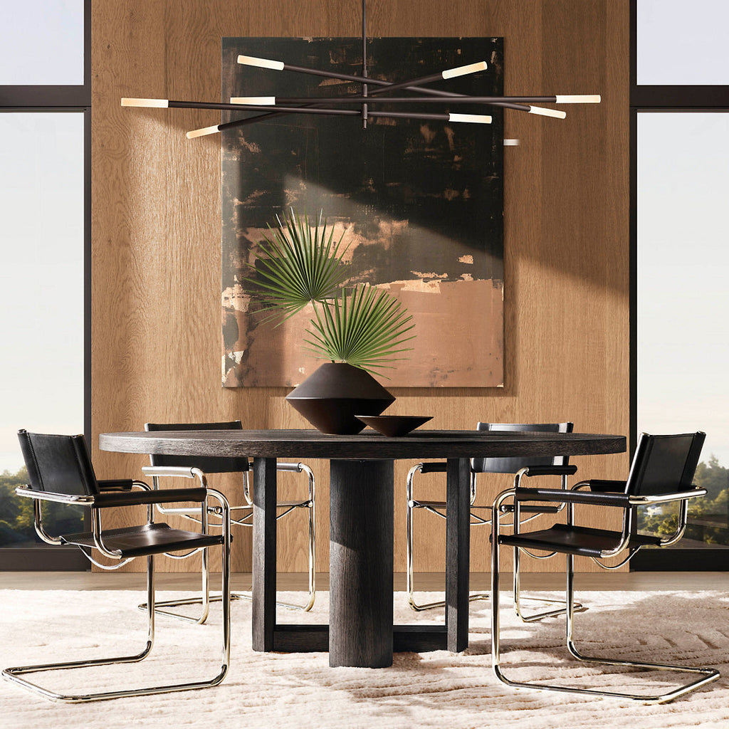 Rouvenza 8-Light Etched Rod Chandelier 65"