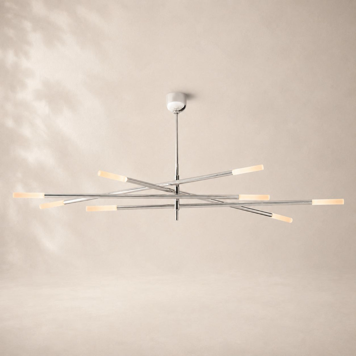 Rouvenza 8-Light Etched Rod Chandelier 65"