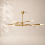 Rouvenza 8-Light Etched Rod Chandelier 65"