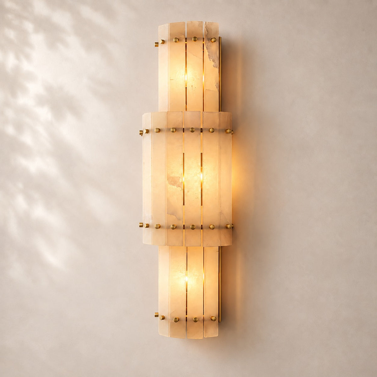 San Elio Alabaster Grand Round Sconce 38"